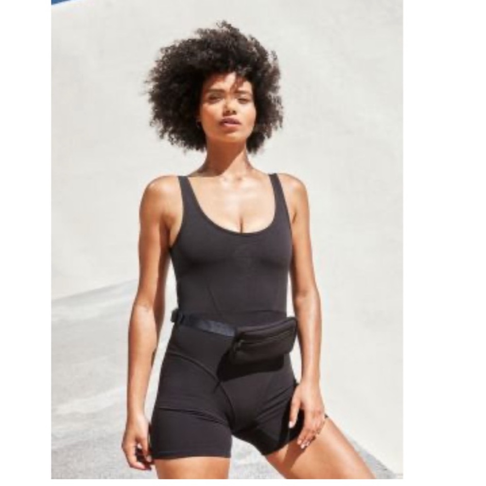 L *Space hustle up black jumper shortalls small NWT